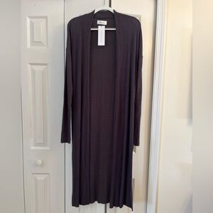 MERSEA MerSea Dayjama Open Front Long Cardigan Sweater In Gray One Size